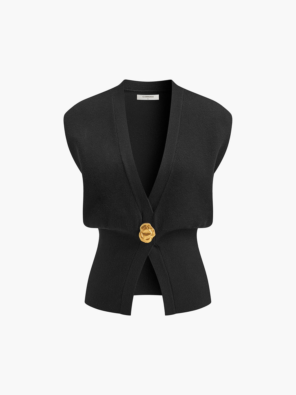 Women’s V-Neck Button Detail Sweater Vest
