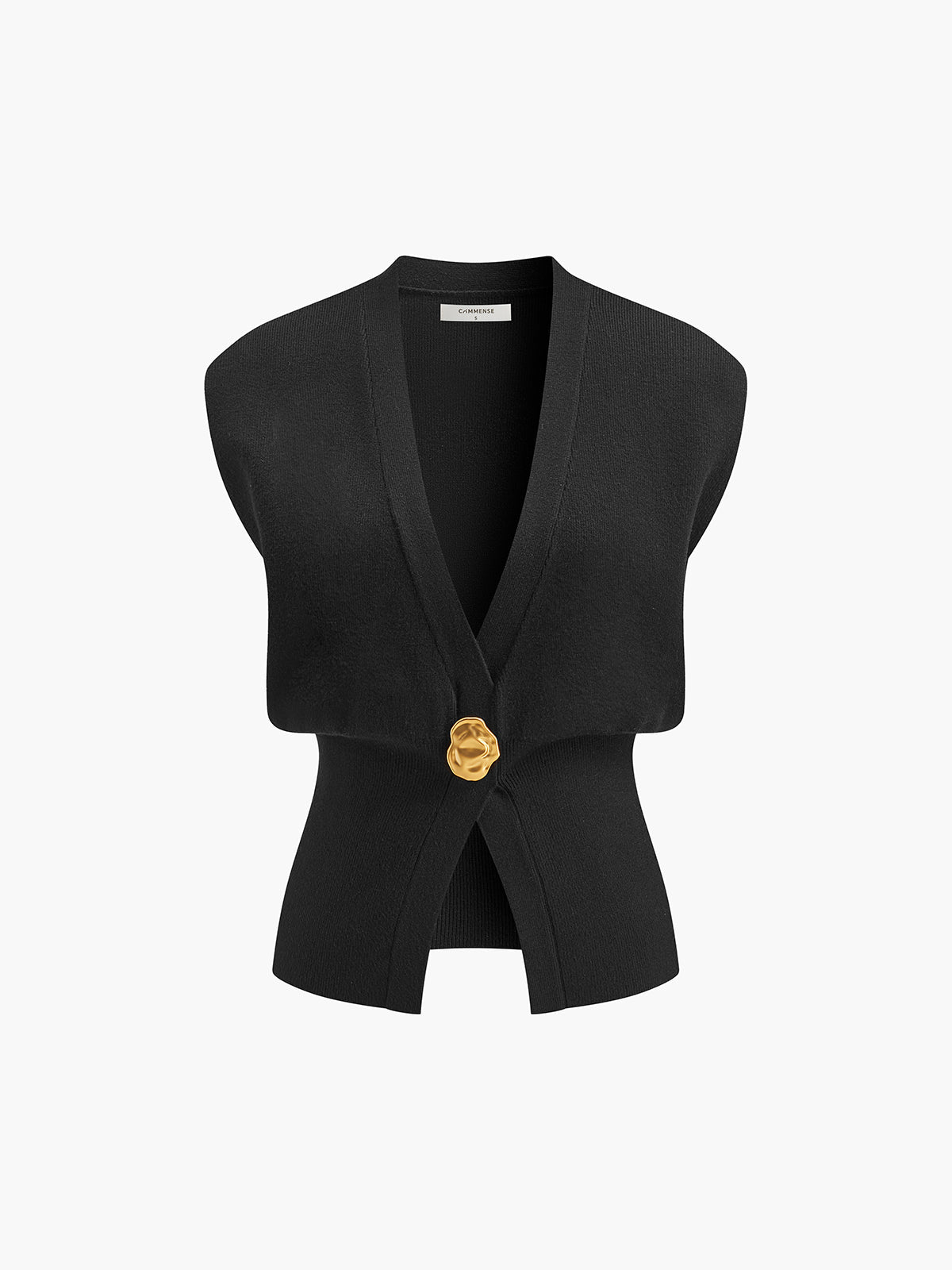Women’s V-Neck Button Detail Sweater Vest