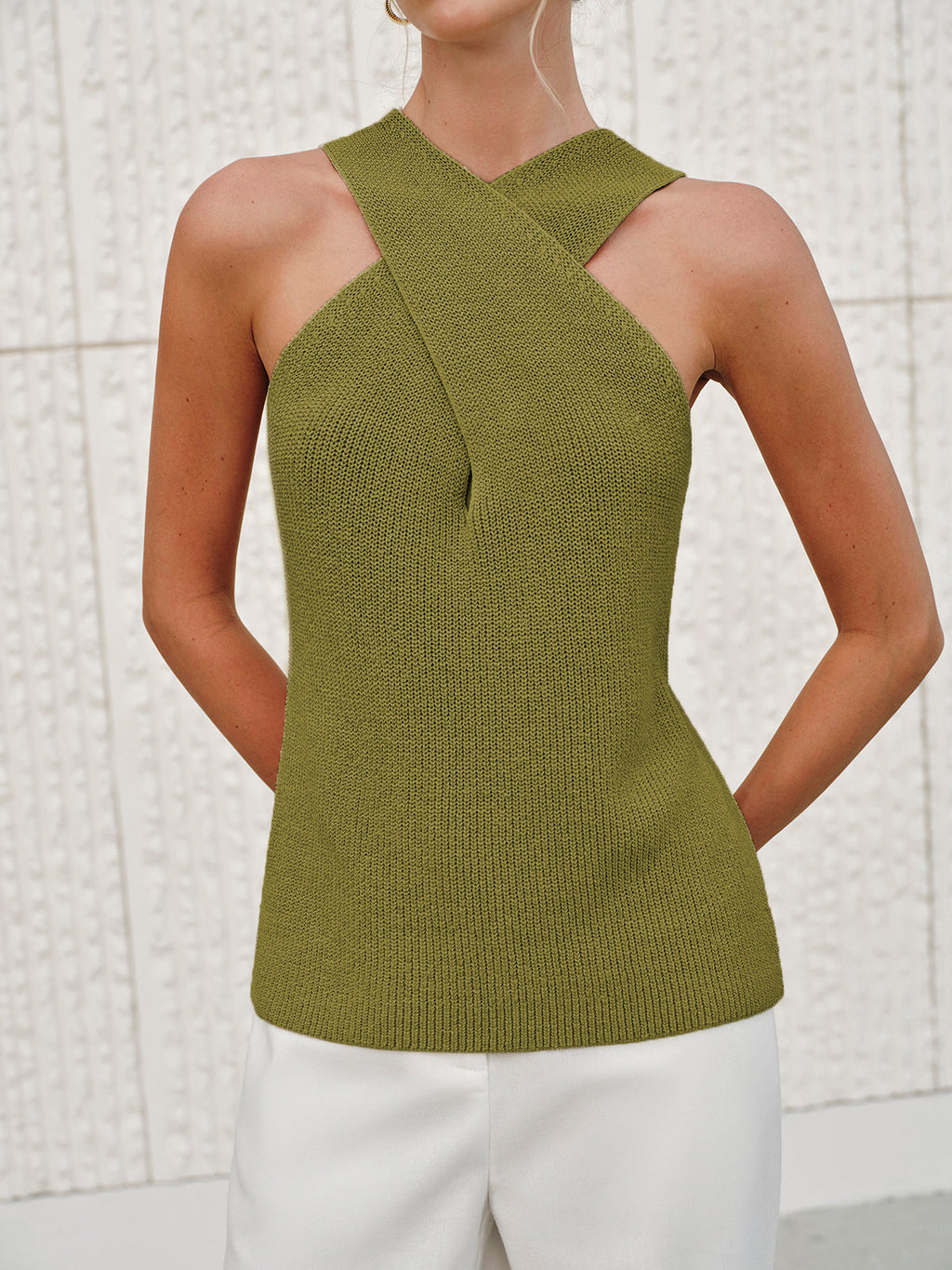 Women’s Cross Halter Tank Top