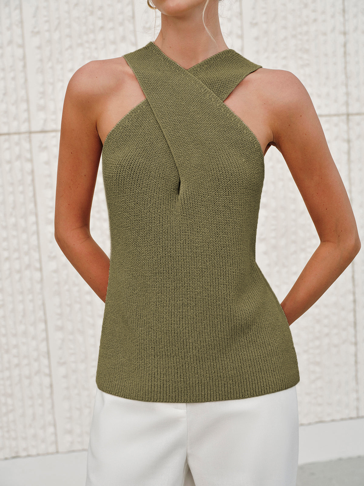 Women’s Cross Halter Tank Top