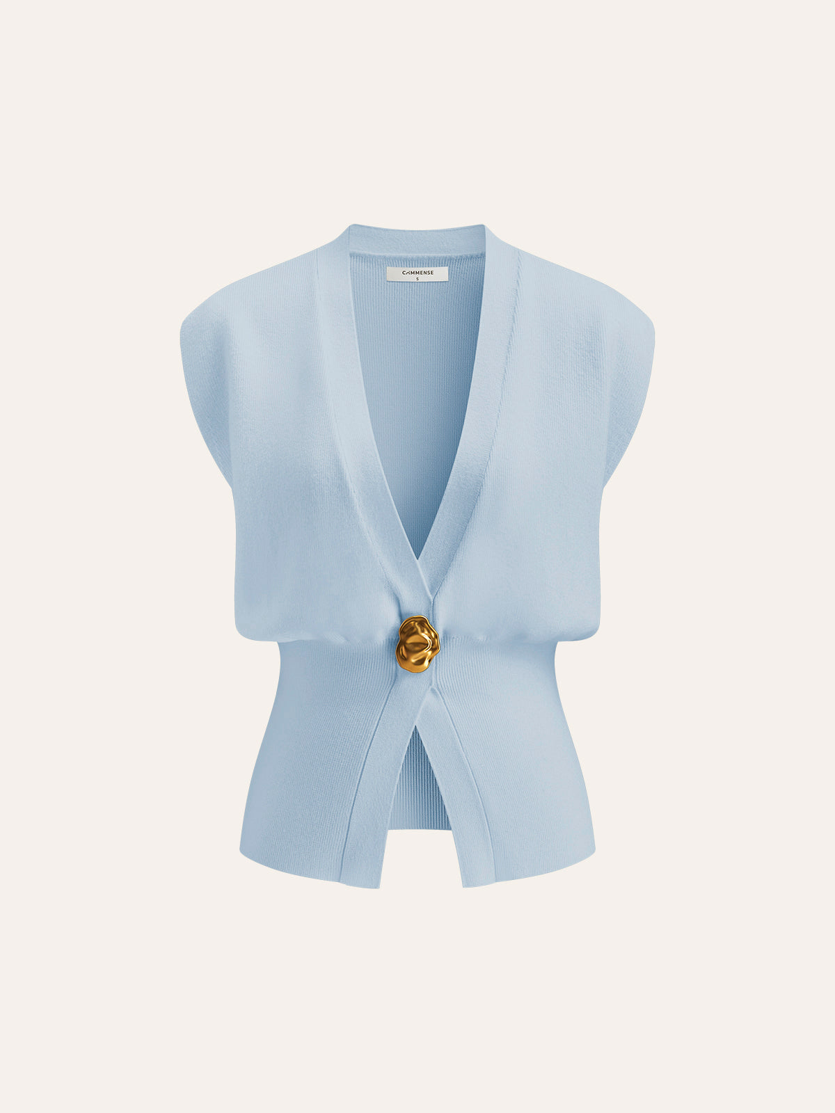 Women’s V-Neck Button Detail Sweater Vest