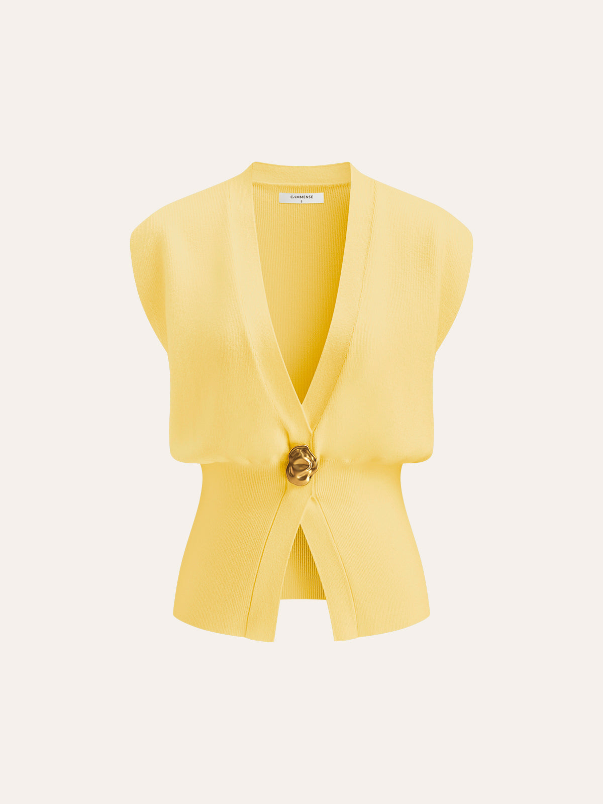 Women’s V-Neck Button Detail Sweater Vest