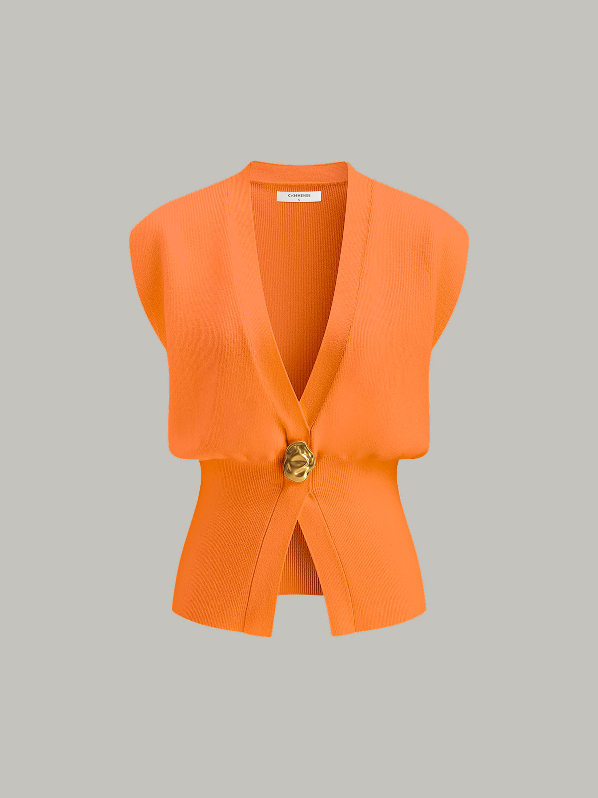 Women’s V-Neck Button Detail Sweater Vest