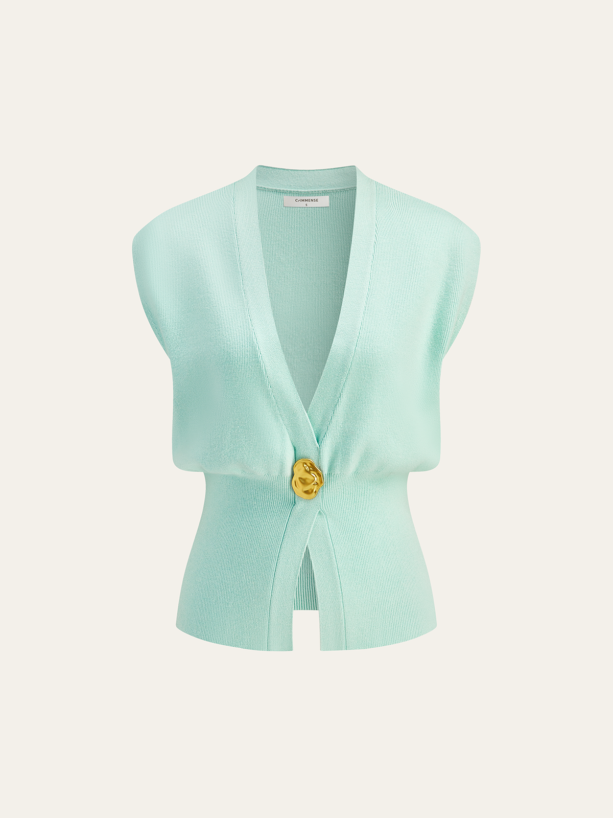 Women’s V-Neck Button Detail Sweater Vest