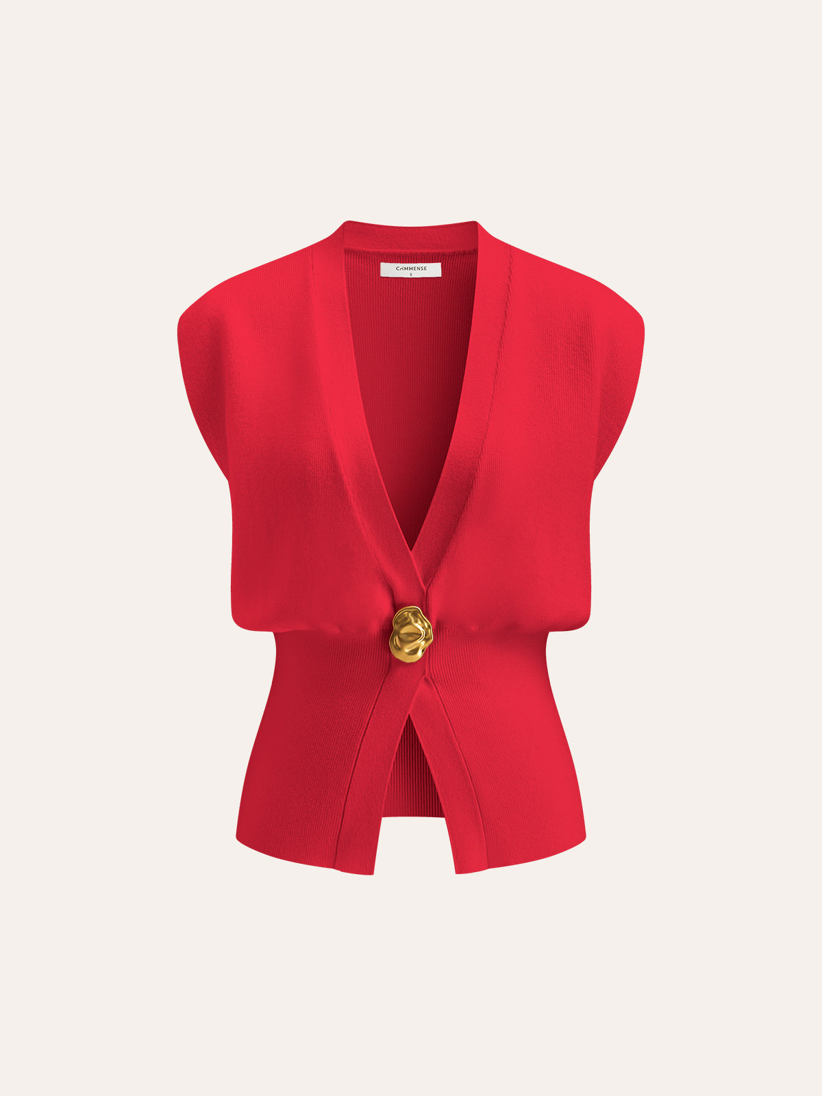 Women’s V-Neck Button Detail Sweater Vest