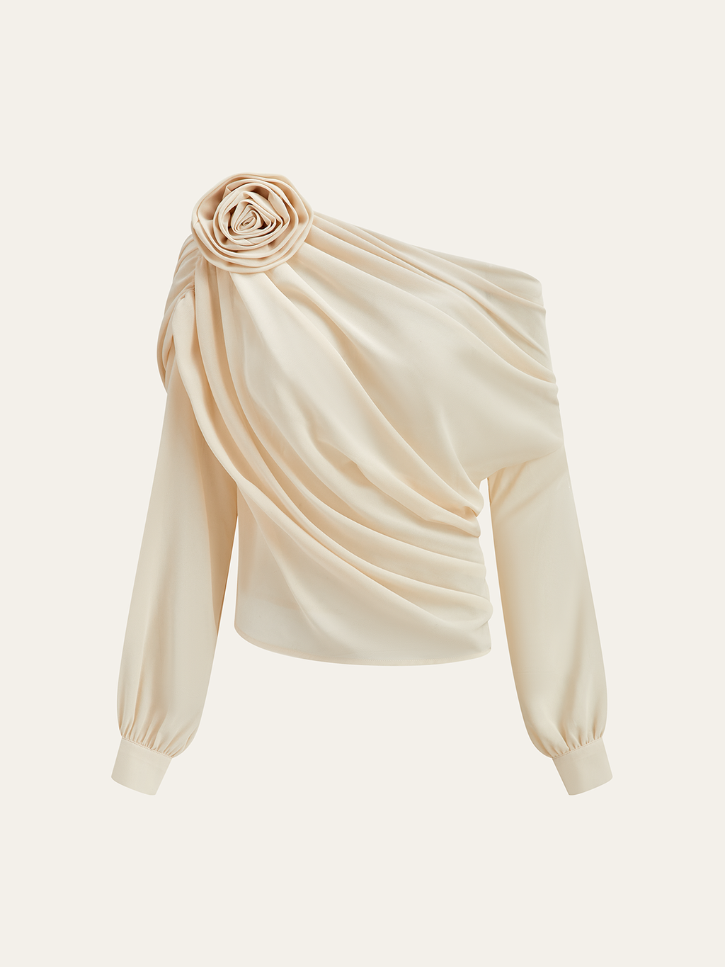 Women’s One Shoulder Chiffon Blouse