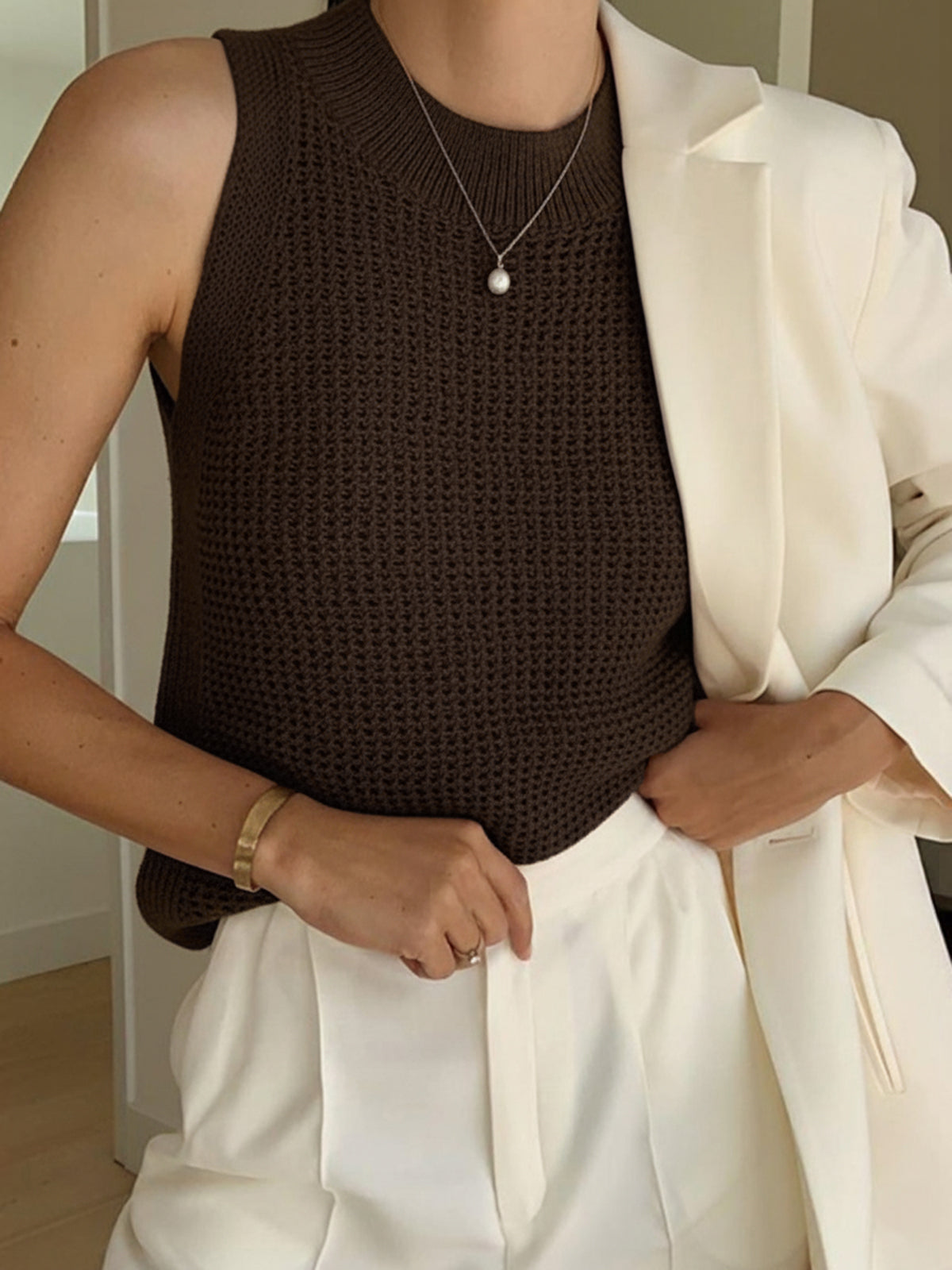 Women’s Open Knit Tank Top