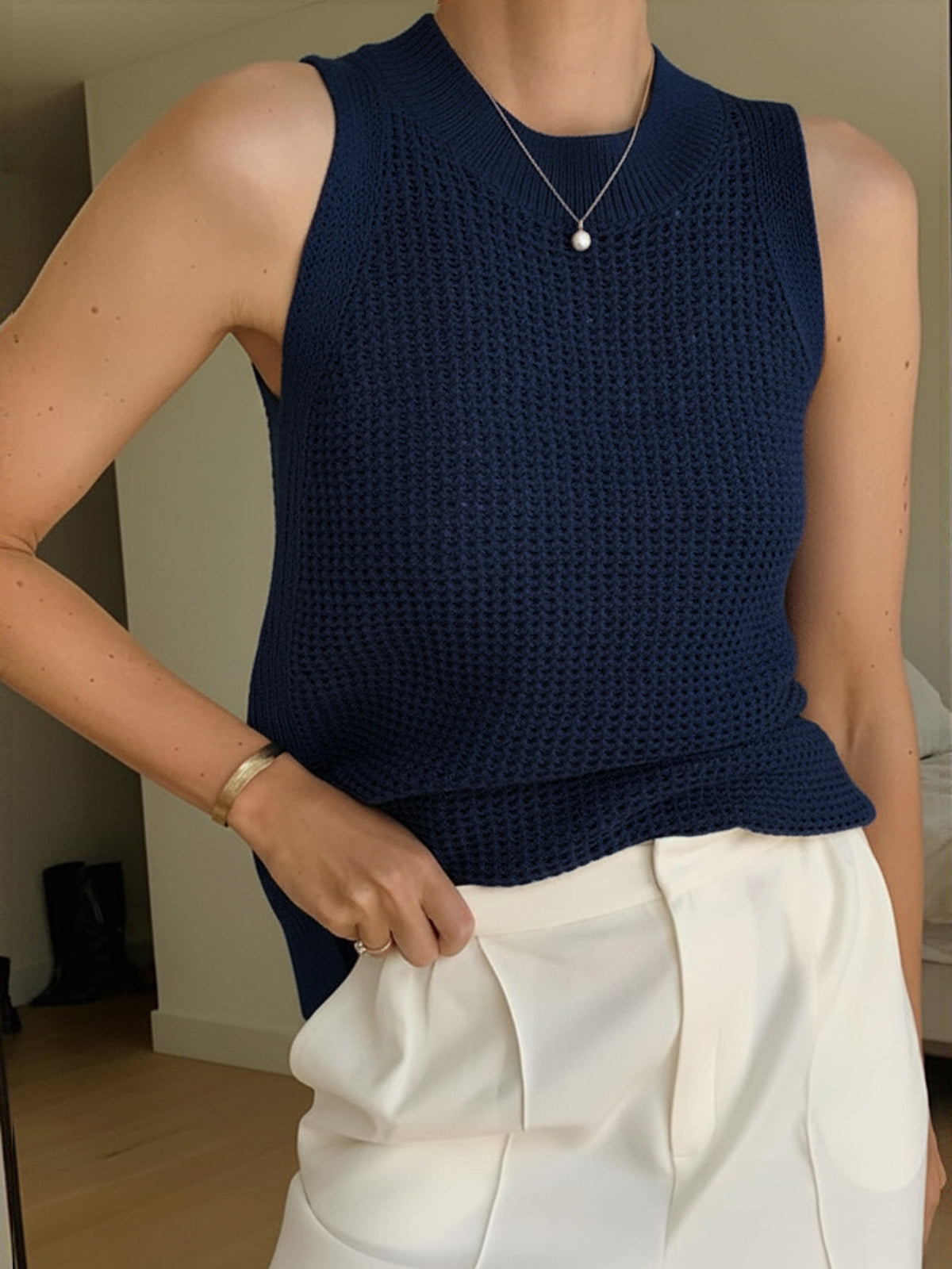 Women’s Open Knit Tank Top
