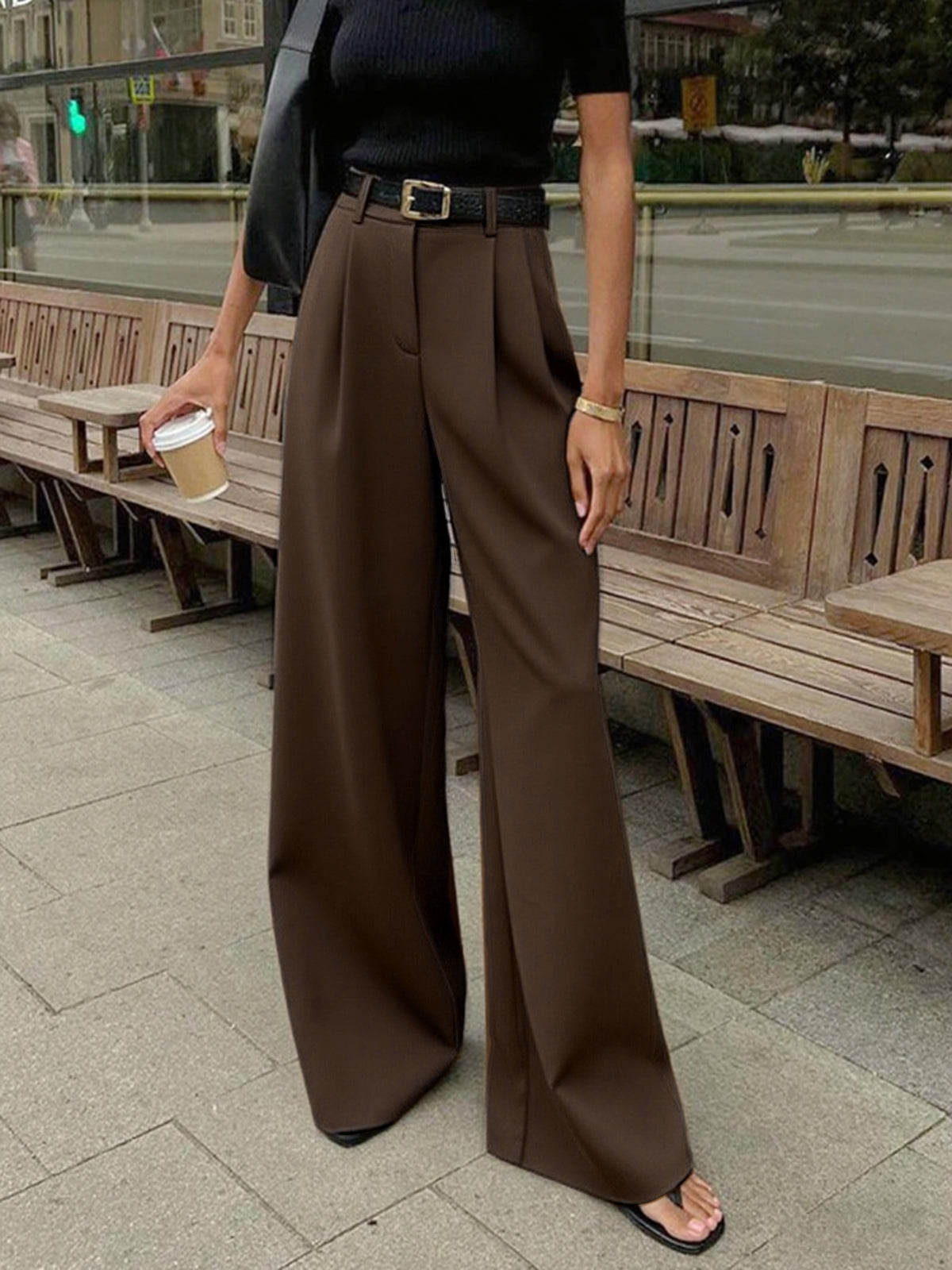 Women’s Solid Wide Leg Pants