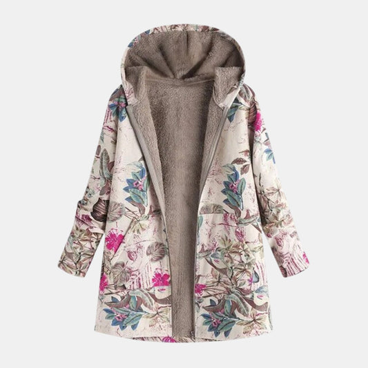 Ivy | Pastel Botanical Fleece-Lined Jacket
