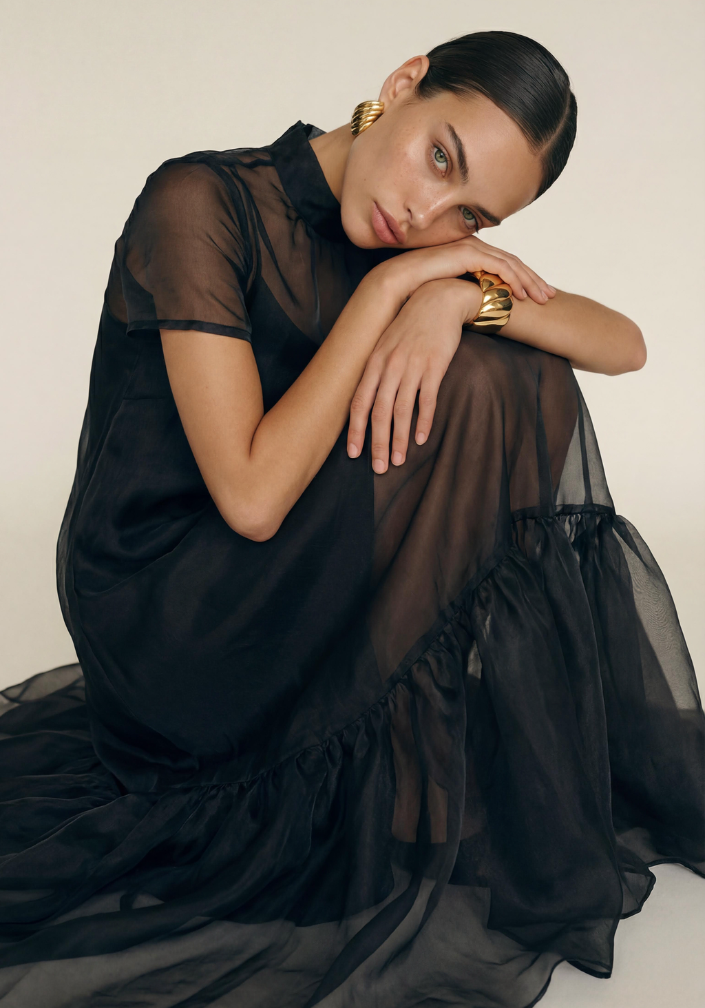 Organza Bow Maxi Dress