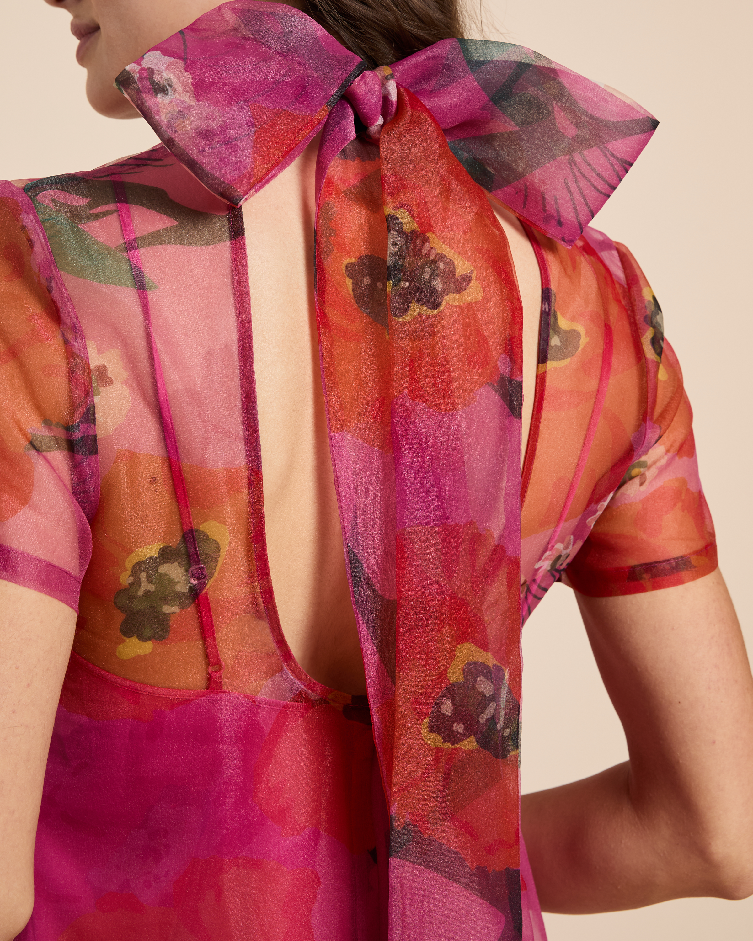 Organza Bow Maxi Dress