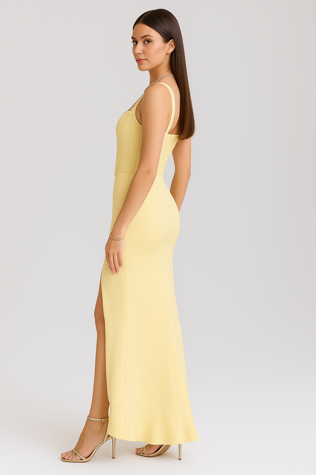 Bella™ | Ruffled Satin Corset Dress