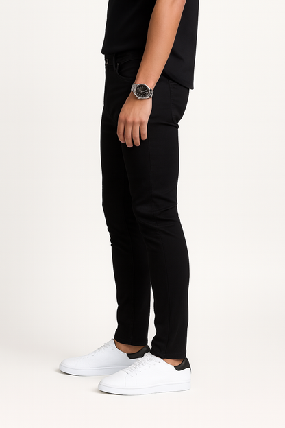 Slim-Fit Casual Solid Pants