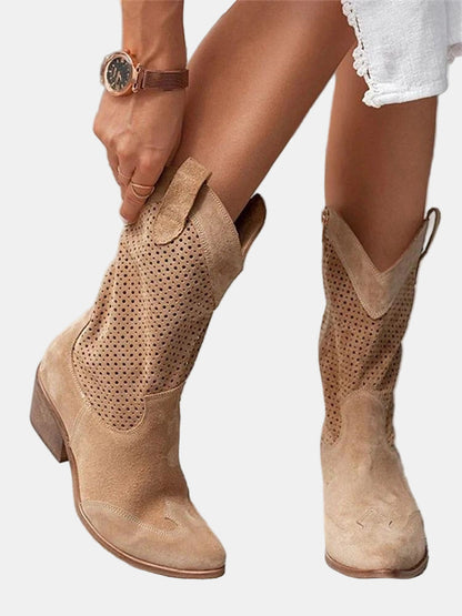 Piper | Perforated Ankle Boots