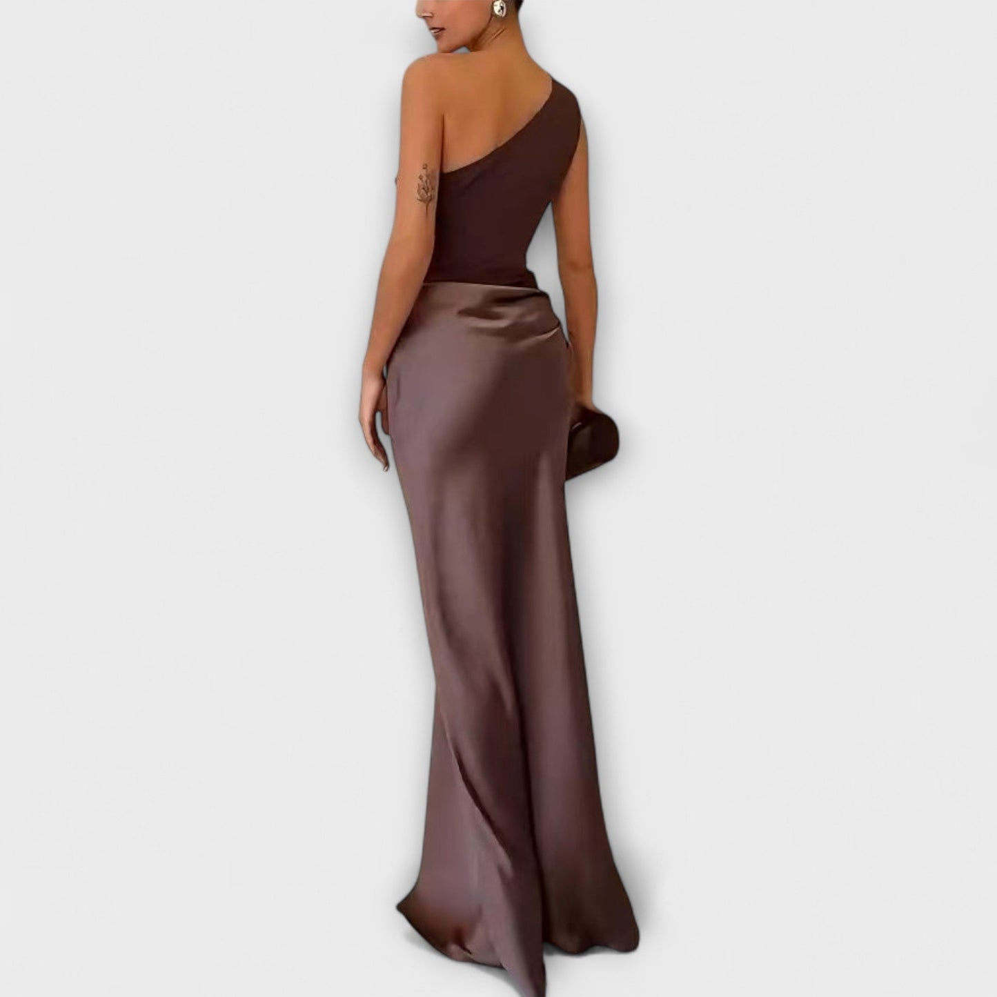 Leni - Elegant One-Shoulder Pleated Maxi Dress