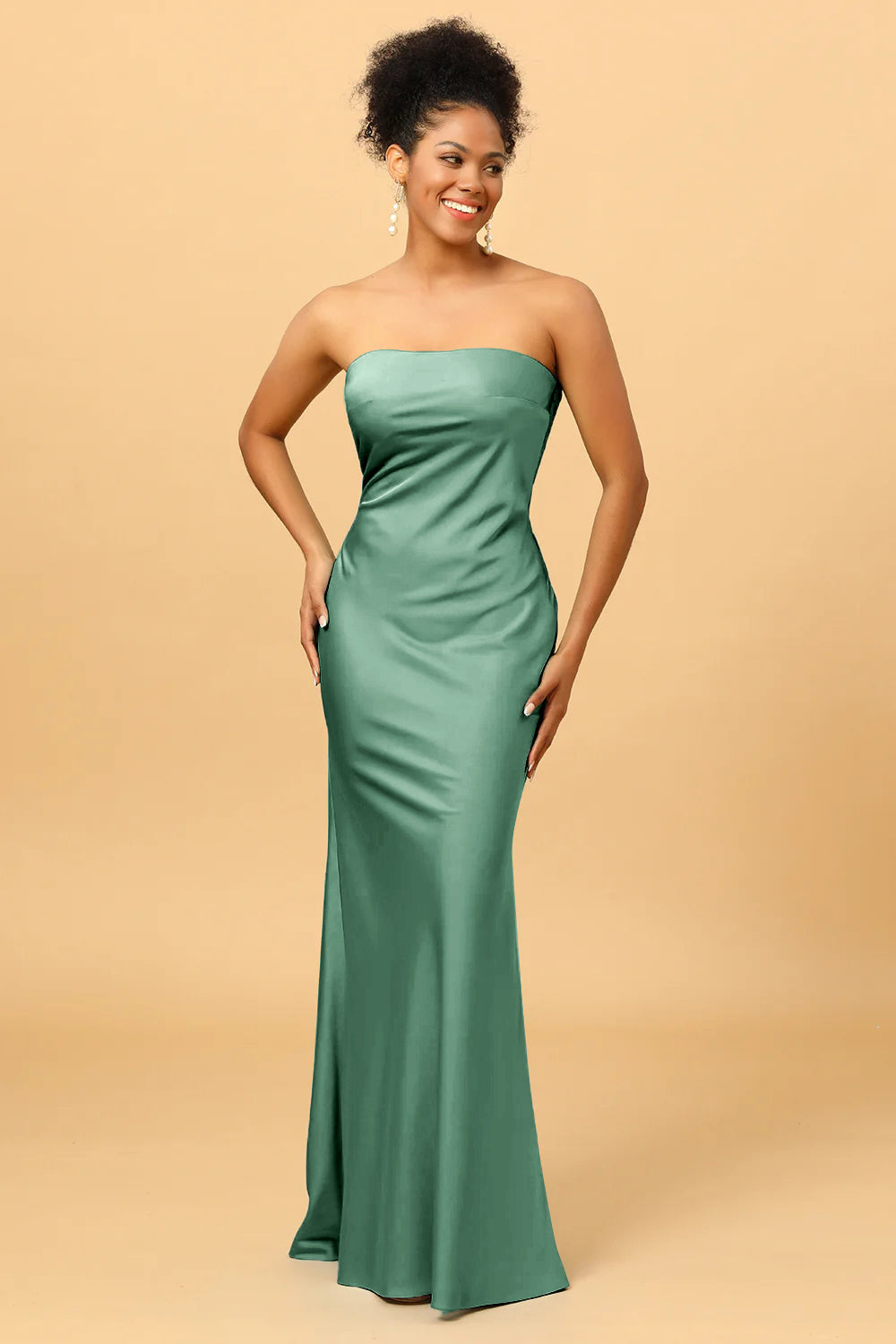 Satin Mermaid Bridesmaid Dress