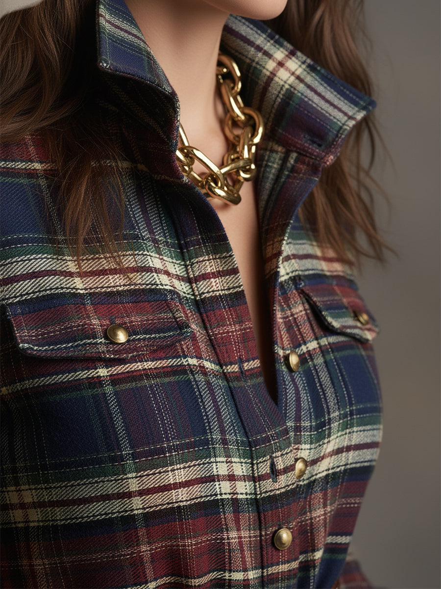 Women’s Plaid Maxi Dress