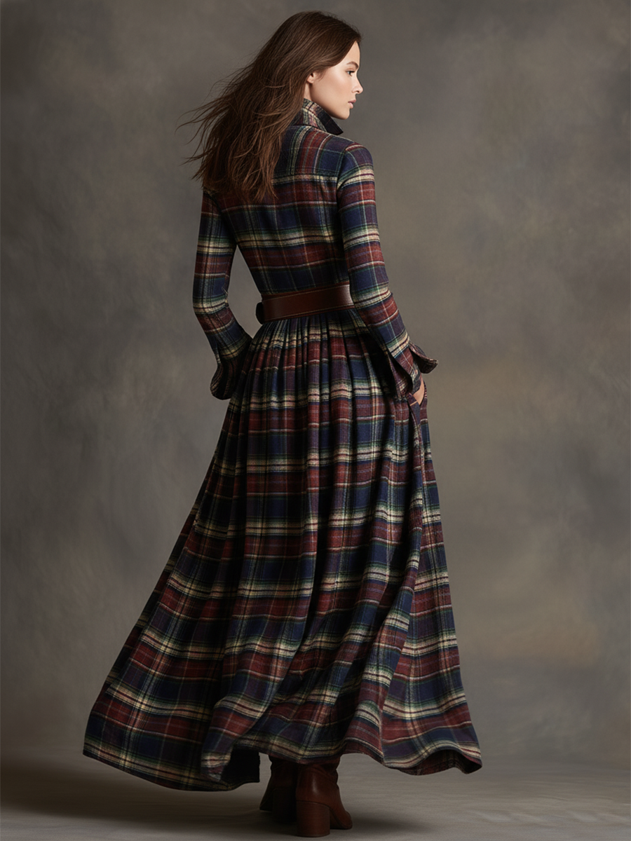 Women’s Plaid Maxi Dress