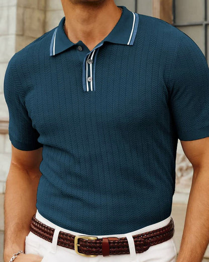 Knit Polo Contrast Collar