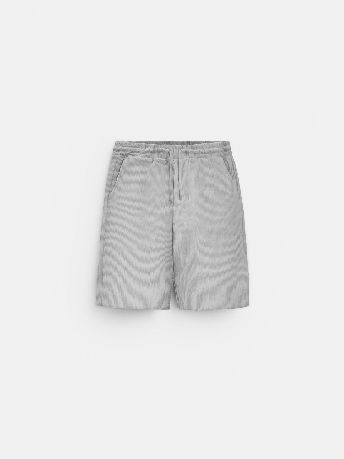 Loose Fit Cord Shorts - Black