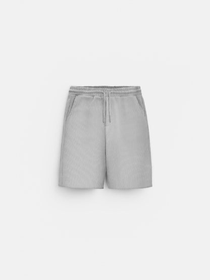 Loose Fit Cord Shorts - Black
