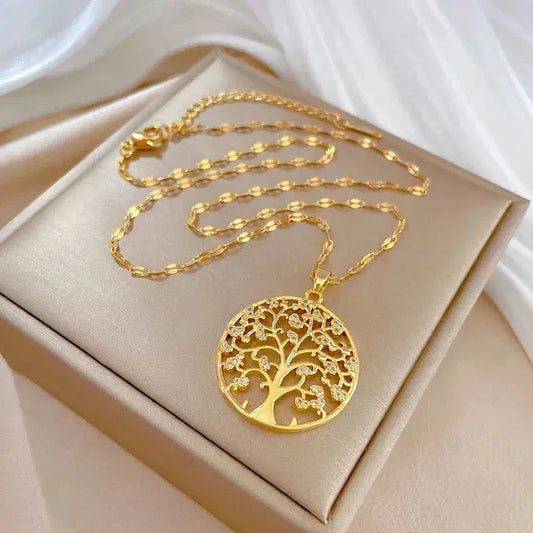 Gold Tree of Life Pendant Necklace