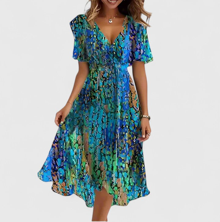Floral High-Low Mini Dress