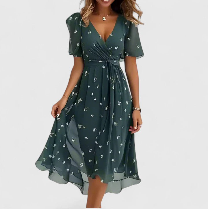 Floral High-Low Mini Dress