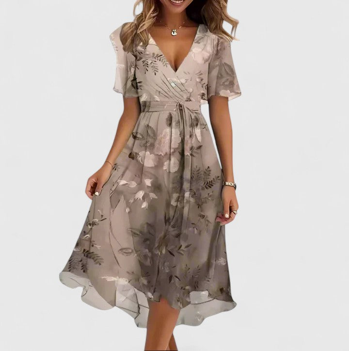 Floral High-Low Mini Dress