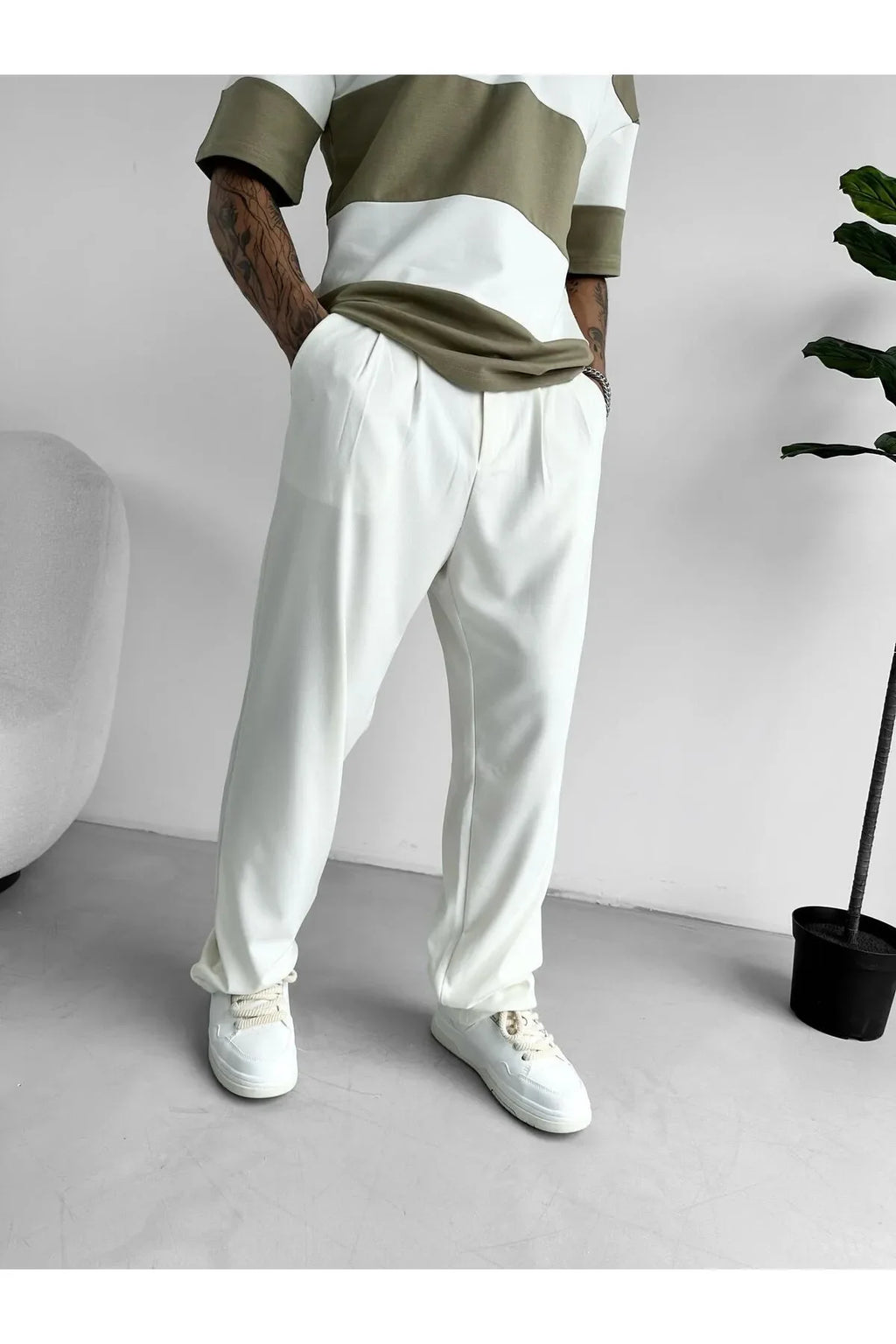 Relaxed Fit Chino Trousers