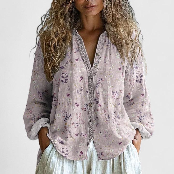 Leaf Print Blouse