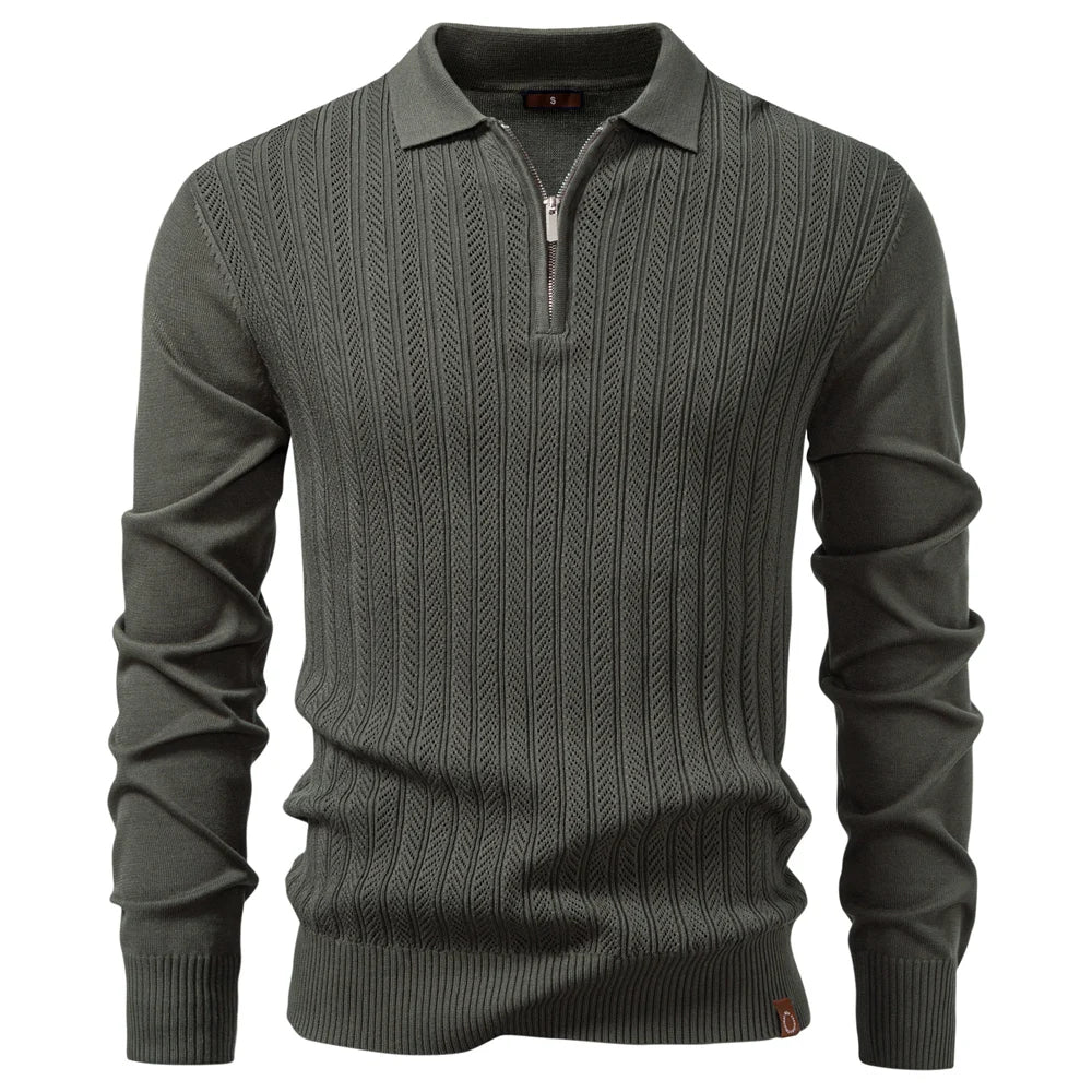 ARMAND | LUXURY STRUCTURED ZIP POLO FOR MEN