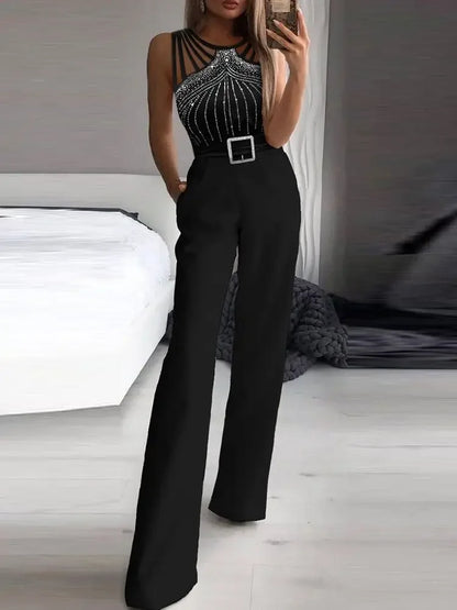 Adelheid™ | Glittering Jumpsuit with Wide Legs
