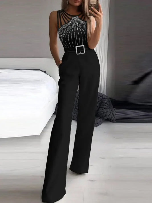 Adelheid™ | Glittering Jumpsuit with Wide Legs