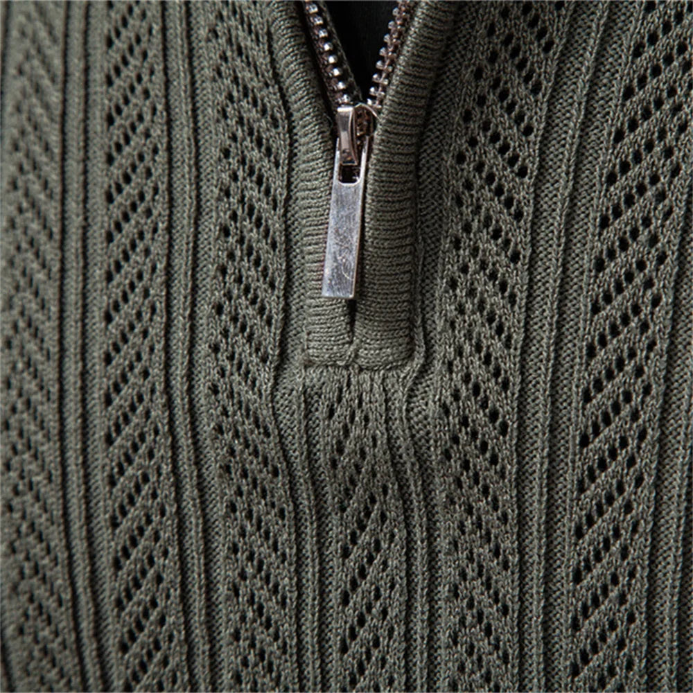 ARMAND | LUXURY STRUCTURED ZIP POLO FOR MEN