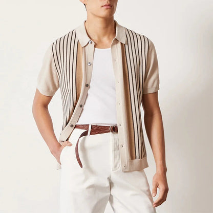 Striped Old Money Style Shirt