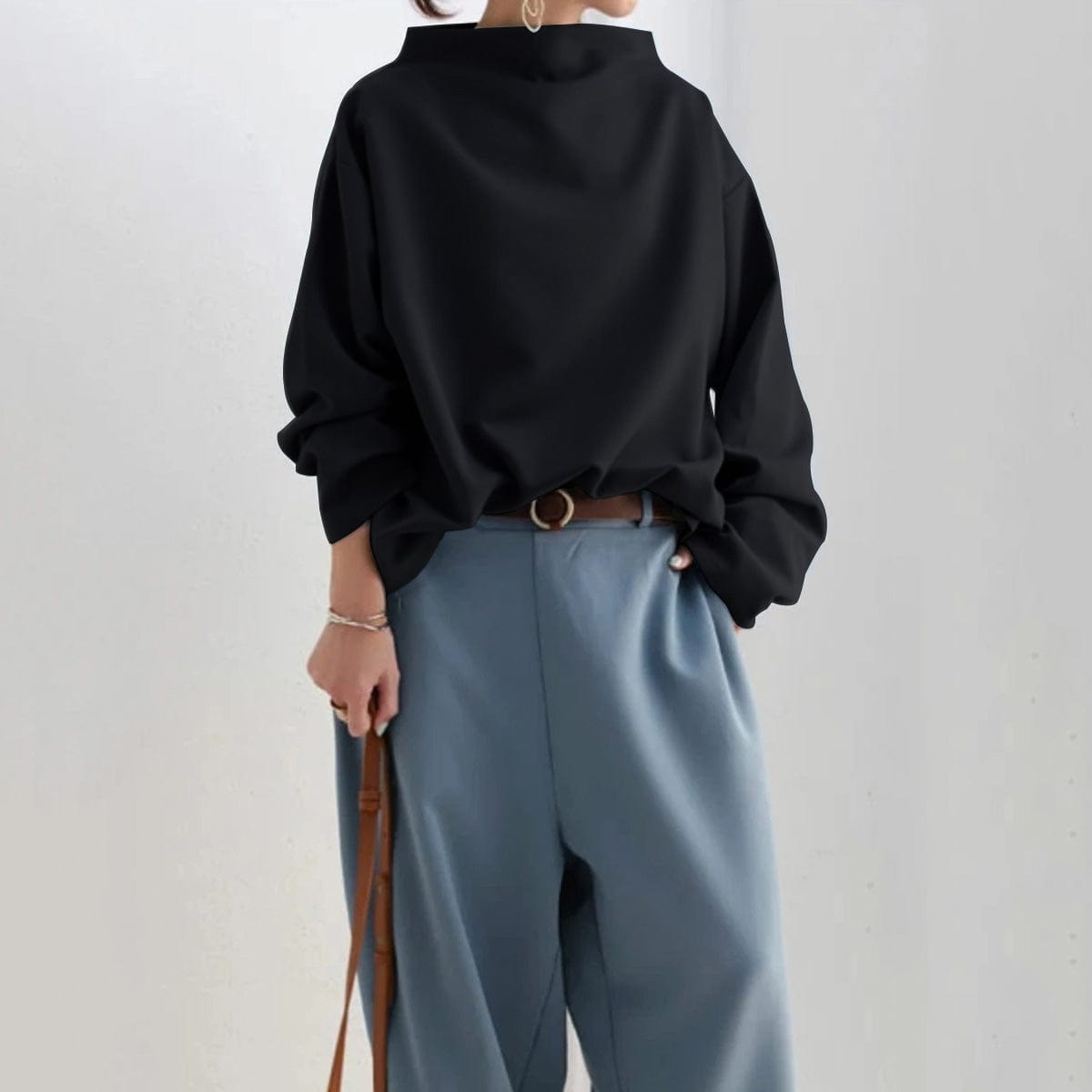 Margot – High-Neck Soft Knit Top
