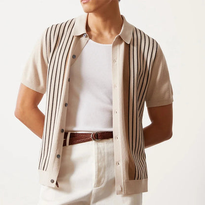 Striped Old Money Style Shirt