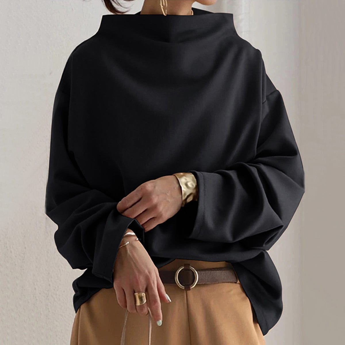 Margot – High-Neck Soft Knit Top