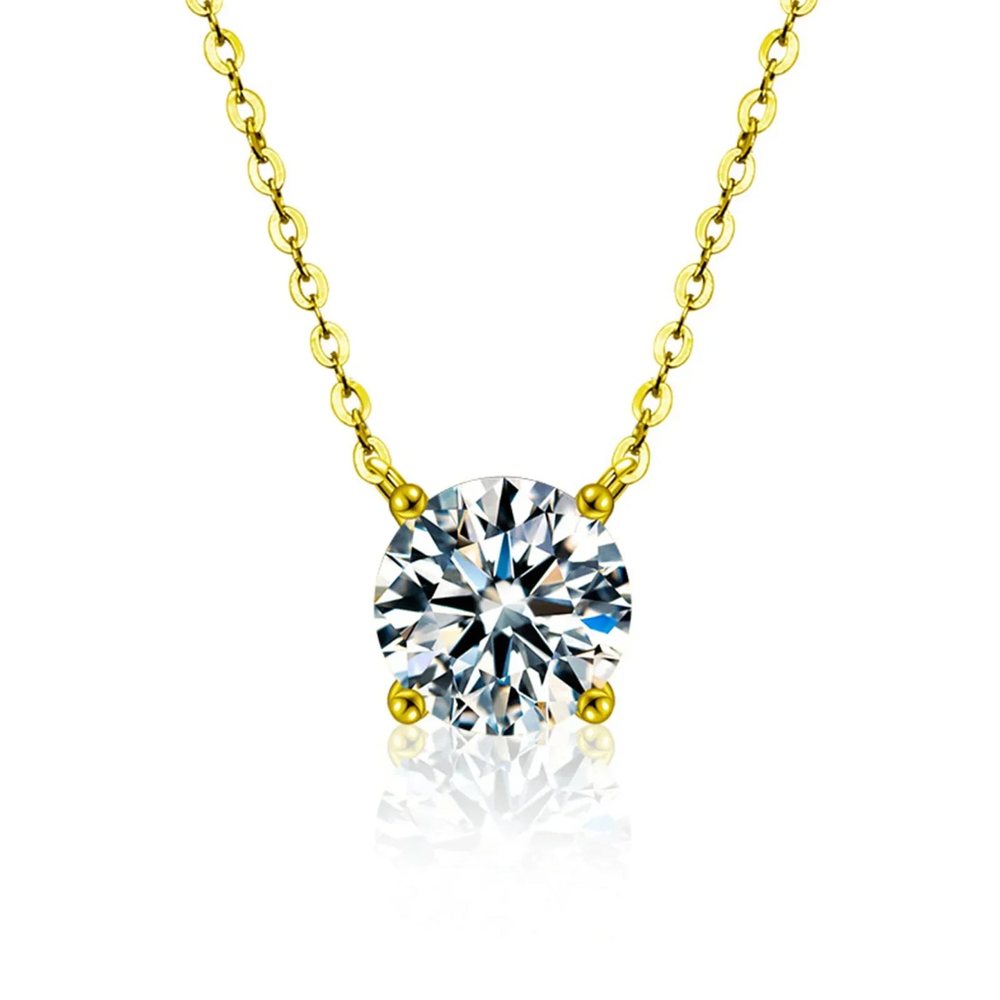 Gold Plated Zircon Necklace