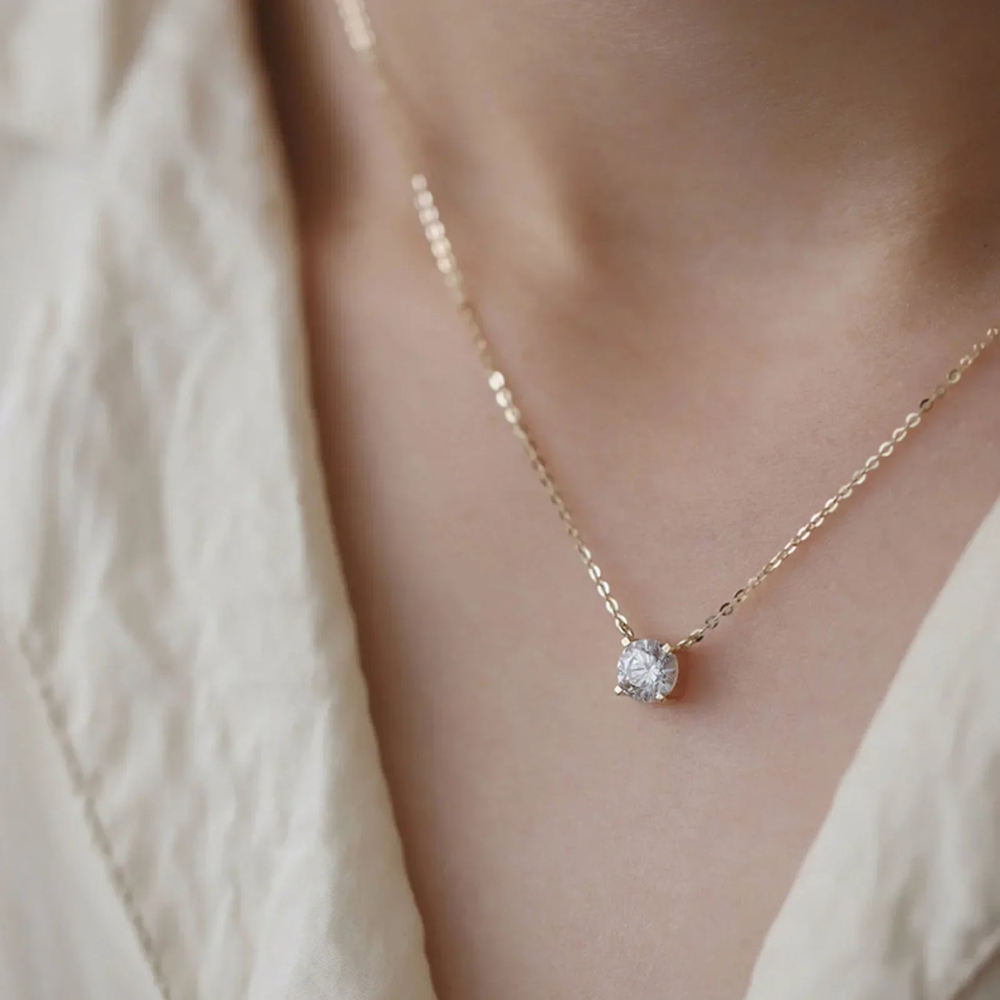 Gold Plated Zircon Necklace