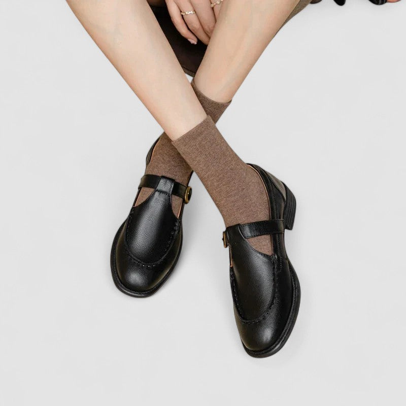 Zhelynne - Orthopedic Square-Toe Mary Jane Shoes