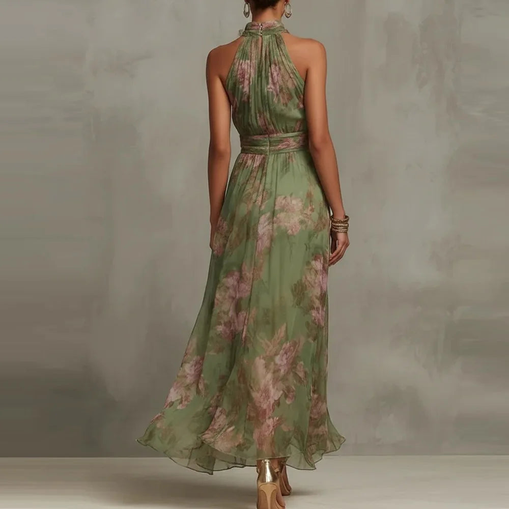 Floral Halter Maxi Dress