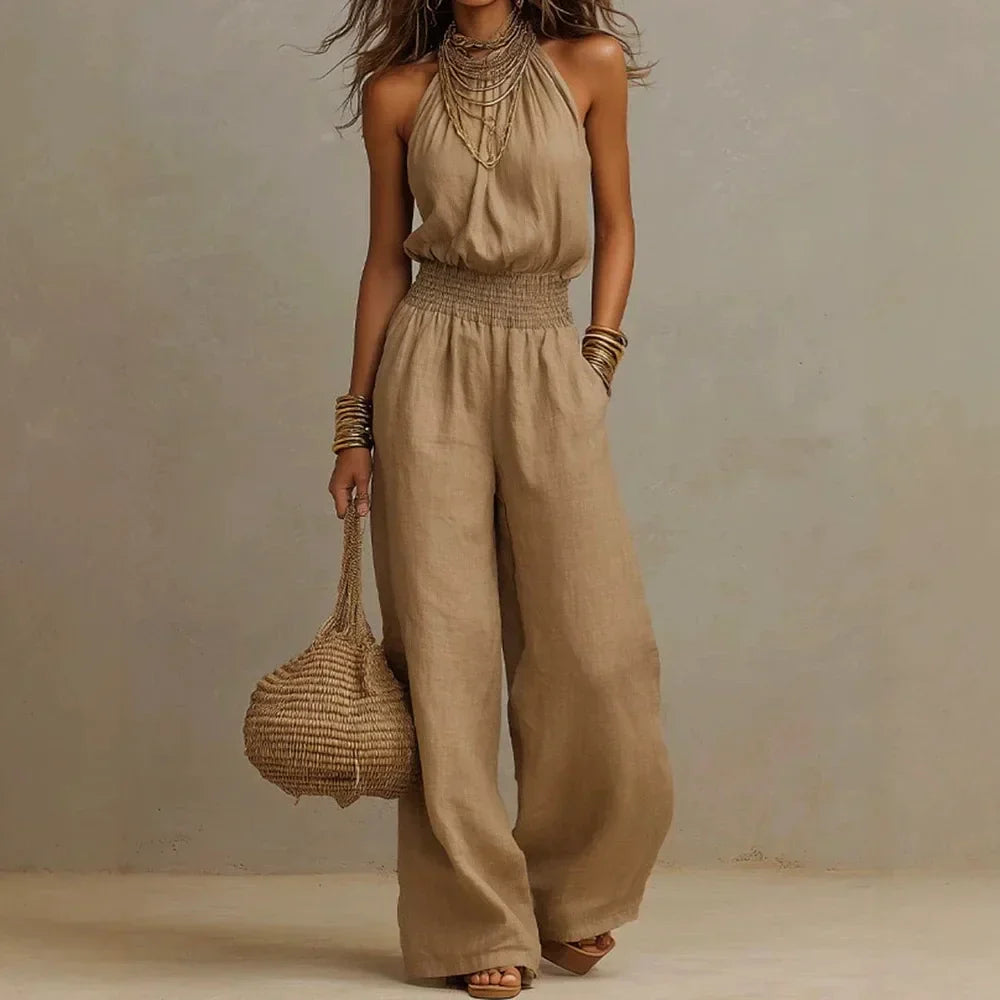 Halter Wide Leg Jumpsuit