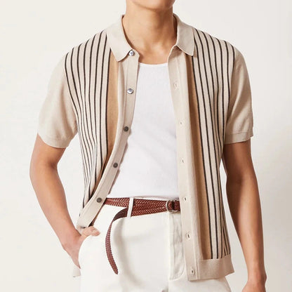 Striped Old Money Style Shirt