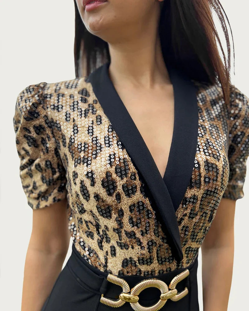 Alwine™ | Elegant Leopard Jumpsuit