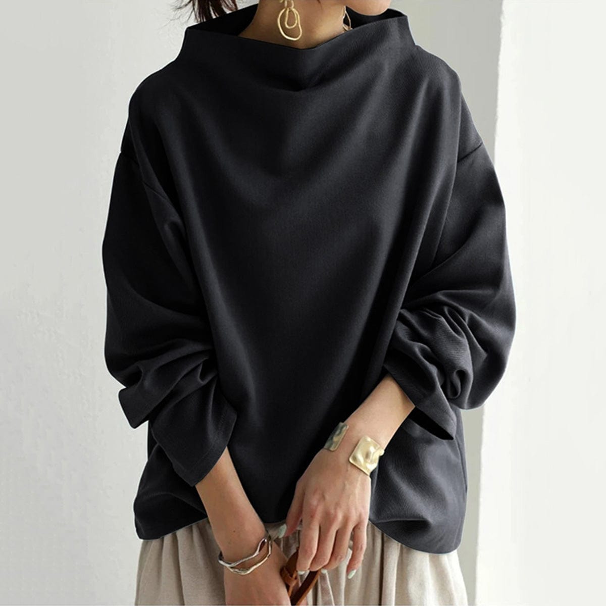 Margot – High-Neck Soft Knit Top