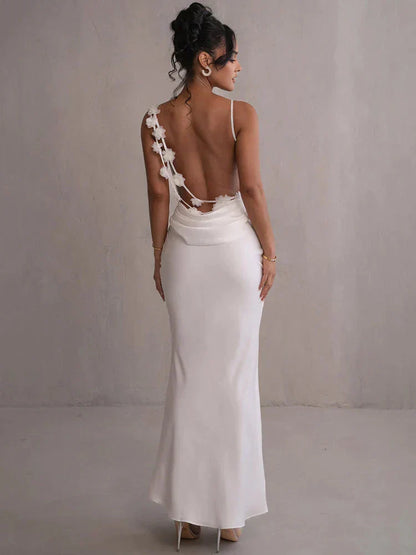 Cassiane - Satin Floral Dress