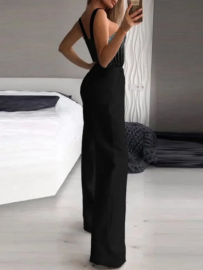 Adelheid™ | Glittering Jumpsuit with Wide Legs